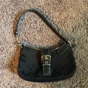 Barely used small black Coach purse